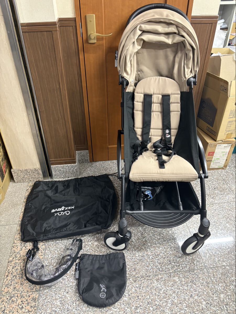 1円 美品 BABYZEN ベビーゼン YOYO ベビーカー ベージュ 付属完備