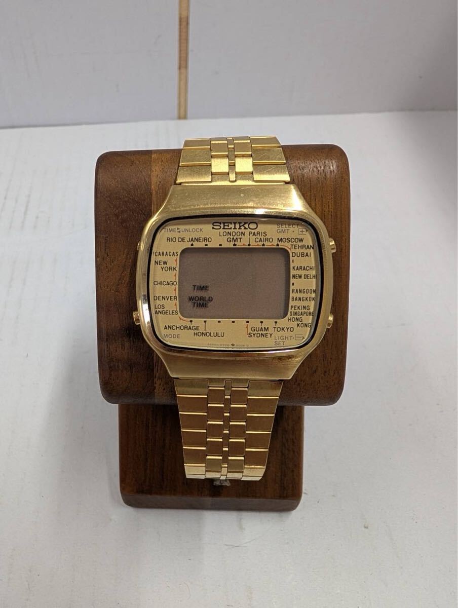 1円　SEIKO セイコー　A708-5000 動作未確認　 WORLDTIME DIGITAL 腕時計 