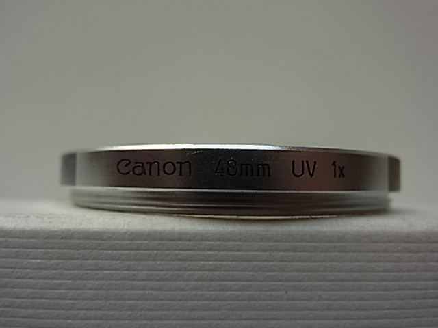 送料110円～　銀枠　Canon　キャノン　UV　1x　48mm　管理no.1