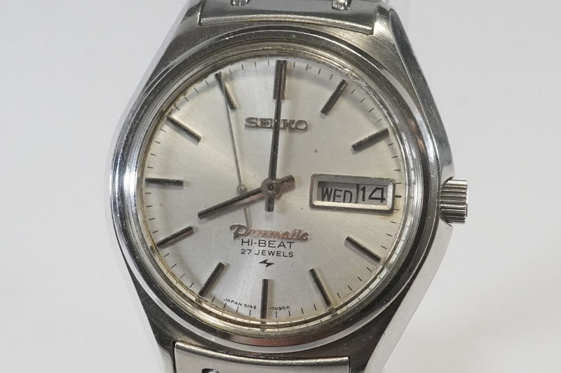 1円~【C700】SEIKO／セイコー　5146-7060　プレスマチック　自動巻き　HI-BEAT　27石　純正ブレス　メンズ　腕時計