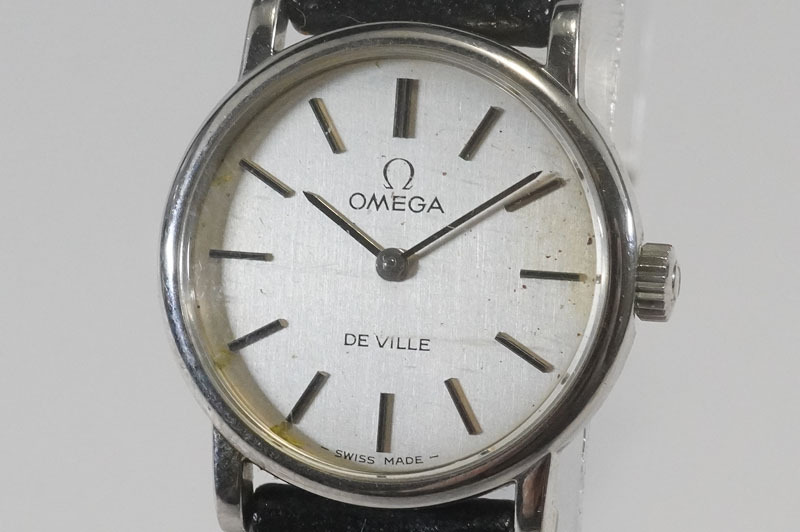 1円~【C695】OMEGA／オメガ　Ref.5110532　Cal.625　DE VILLE　デビル　手巻き　ラウンド　純正尾錠　レディース　腕時計