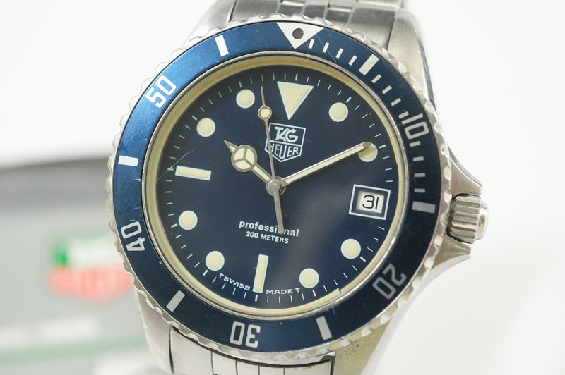 1円~【C722】実働 TAG Heuer／タグホイヤー 980.613B 1000シリーズ ダイバー プロフェッショナル200M クオーツ デイト メンズ 腕時計