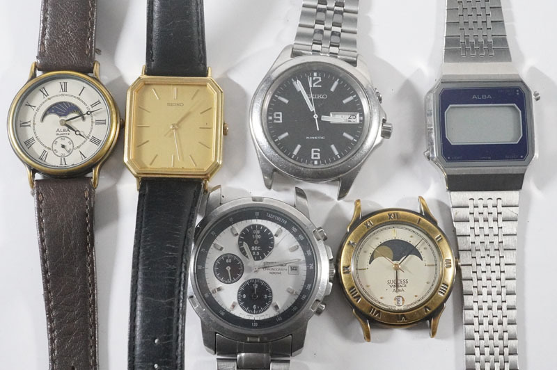 1円~【C705】SEIKO/セイコー 7T92-0BF0/V338-6A40/Y478-400/5M43-0E10/V806-0050/5P31-5C50 メンズ 腕時計 パーツ 部品取り