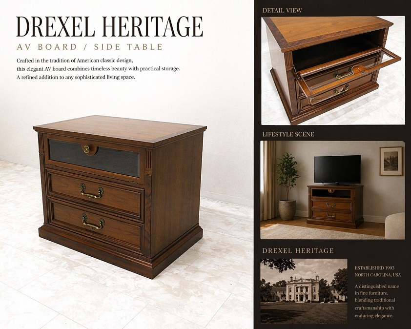 希少 DREXEL HERITAGE ドレクセルヘリテイジ「Francesca フランチェスカ」サイドボード　 AVボード TVボード サイドチェスト テレビボード