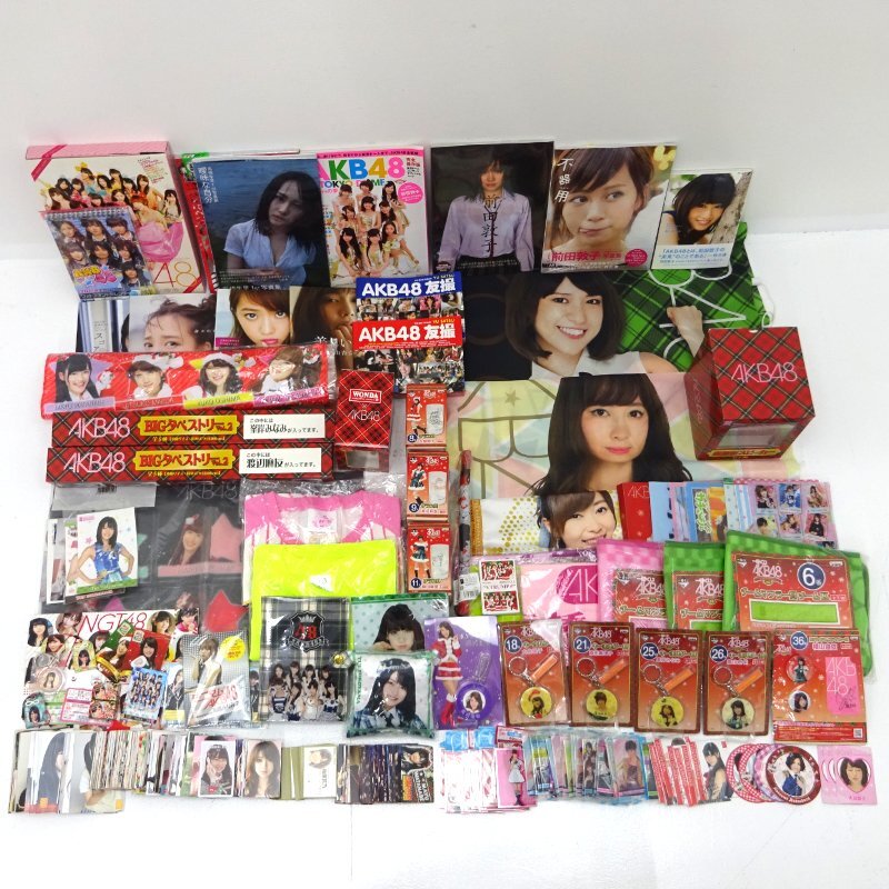 ★ジャンク★AKB48 SKE48他 グッズ まとめ売り 大量セット (タオル/Tシャツ/クリアファイル/タペストリー他) 【CA353】