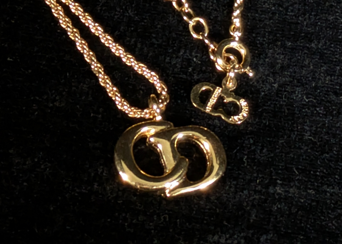 Christian Dior クリスチャンディオール CDロゴ ゴールド ネックレス レディース アクセサリー_HJF_D0331-J01D