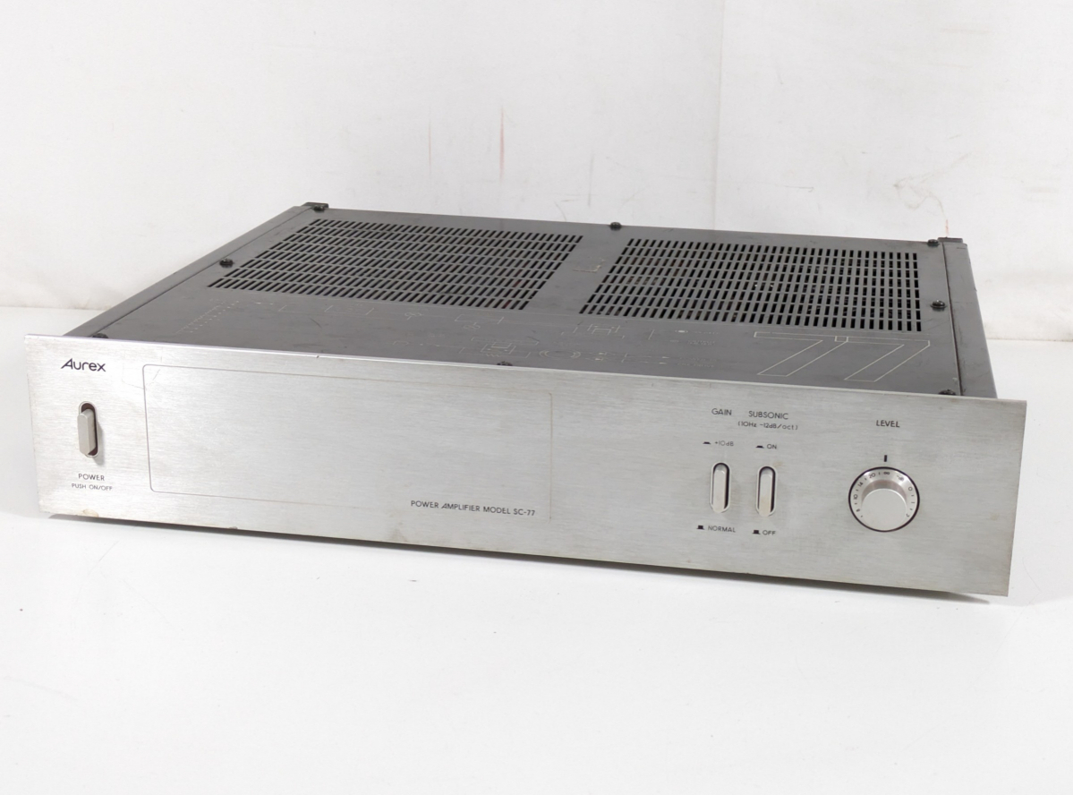 【通電OK】Aurex SC-77 オーレックス モノラル パワーアンプ オーディオ機器 PA機器_BJP_D0331-J021