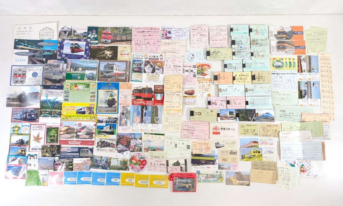 ★切符 まとめ 鉄道グッズ 証明書 硬券 入場券 記念品 記念証 鉄道 電車 ありがとう さようなら ELあきた 久留里線_SJF_D0330-J00A