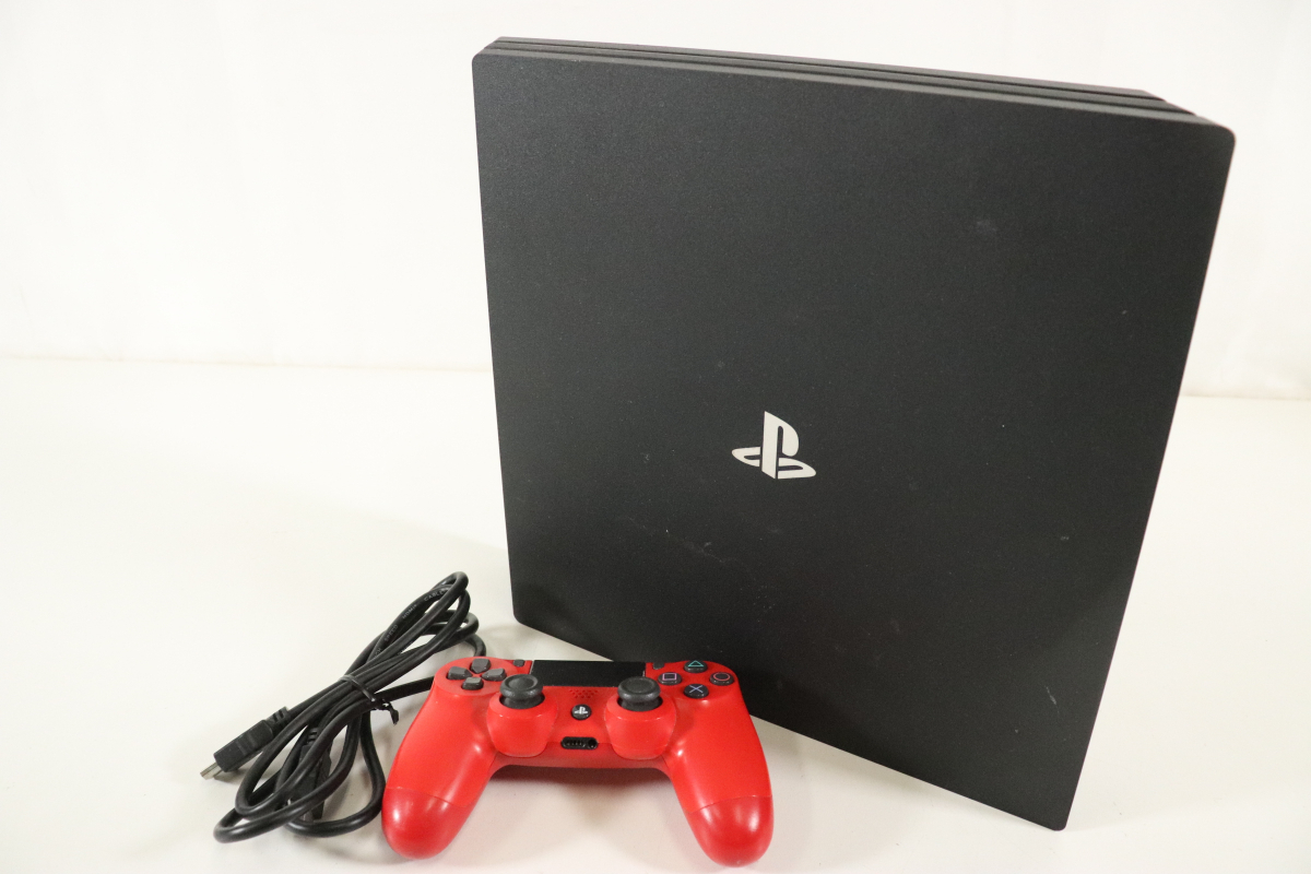 【動作OK】SONY CUH-7000B ソニー Playstation4 PS4 Pro ブラック ワイヤレスコントローラー DUALSHOCK 4 レッド _0JI_D0317-J01B