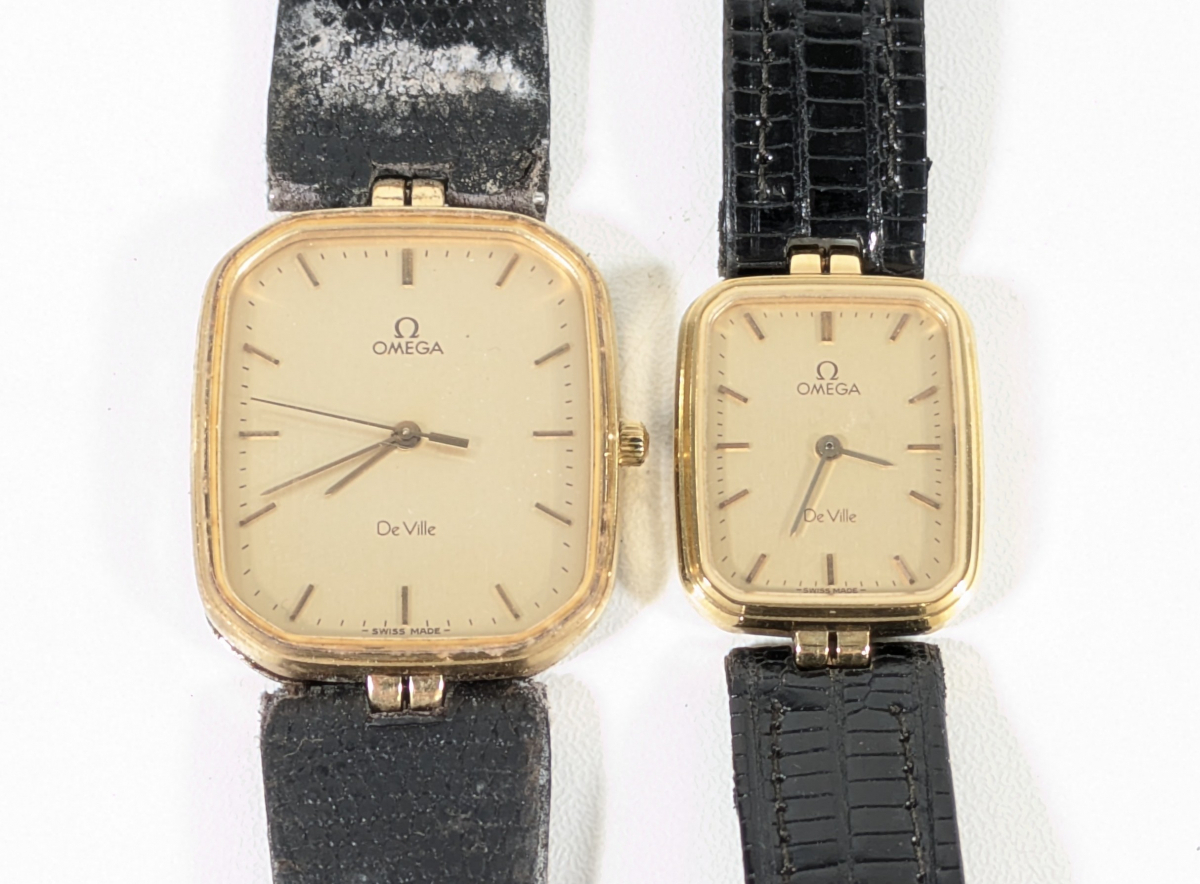 ★【稼働品】OMEGA De Ville 1387 1417 オメガ 腕時計 2点まとめ ヴィンテージ 箱付き_SJP_D0324-J005