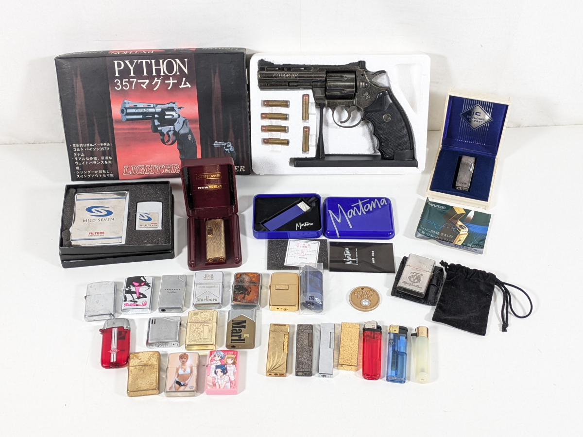 ★ライターまとめ dunhill 357 マグナム 拳銃型ライター MILD SEVEN 喫煙グッズ ブランド ガスライター コレクション _SJP_D0331-J024