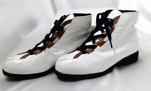 1◆靴◆革靴 HAYASHI 白 ハイカット 紐靴 25㎝ 日本製 未使用 長期保管品