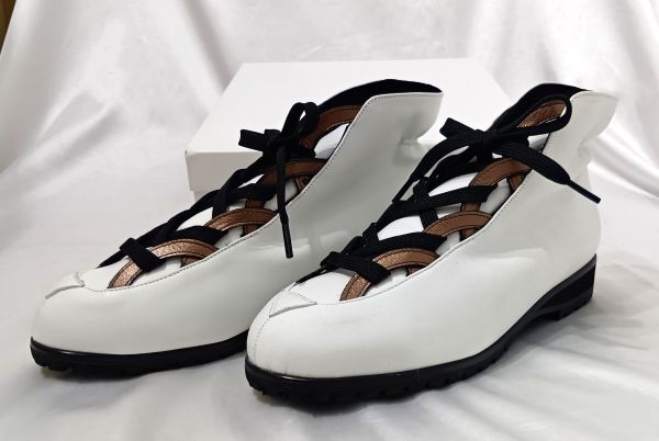 2◆靴◆革靴 HAYASHI 白 ハイカット 紐靴 25㎝ 日本製 未使用 長期保管品