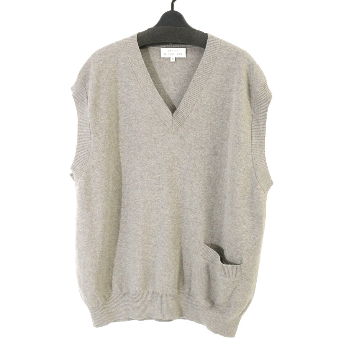 L'Appartement購入 STUDIO NICHOLSON 22AW メリノコットンニットベスト M 22080570003830 スタジオニコルソン アパルトモン