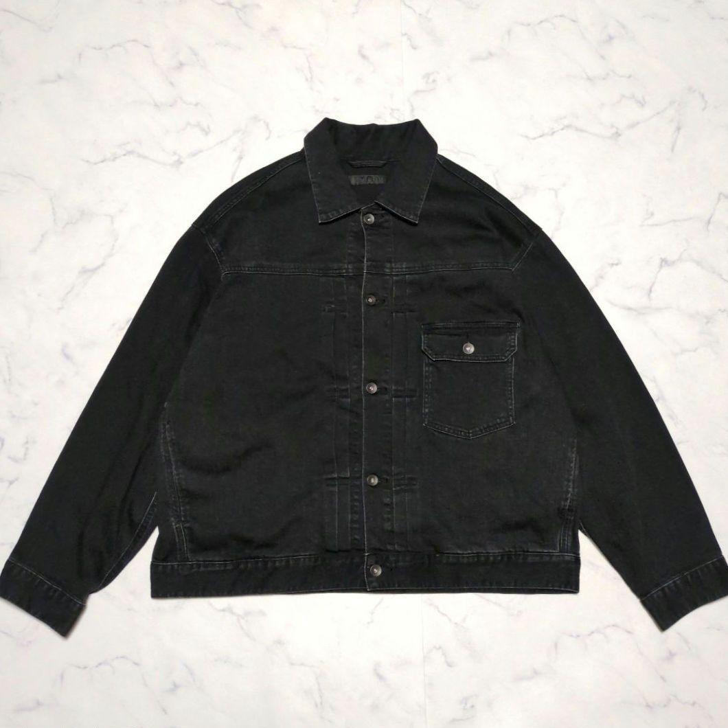 1stタイプ【UNIQLO (ユニクロ)】311-453776/デニムジャケット/Gジャン/506XXモデル/アウター/オーバーサイズ/大きい/ブラック/黒/2XLサイズ