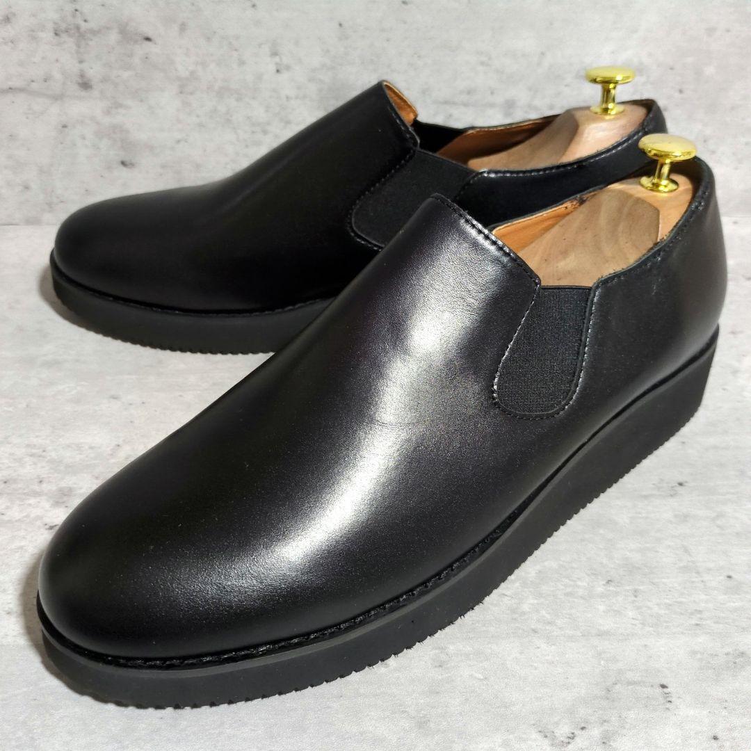 未使用級【molle shoes (モールシューズ)】MLS210301-2/サイドゴアブーツ/スリッポン/レザーシューズ/本革/革靴/Vibram/US10