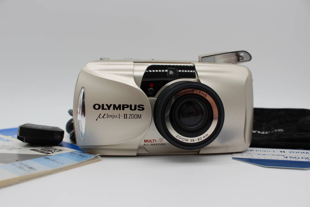 ★動作品★OLYMPUS μ (mju:) II ZOOM 取説付きほか フィルムカメラ オリンパス ミュー 2 #259