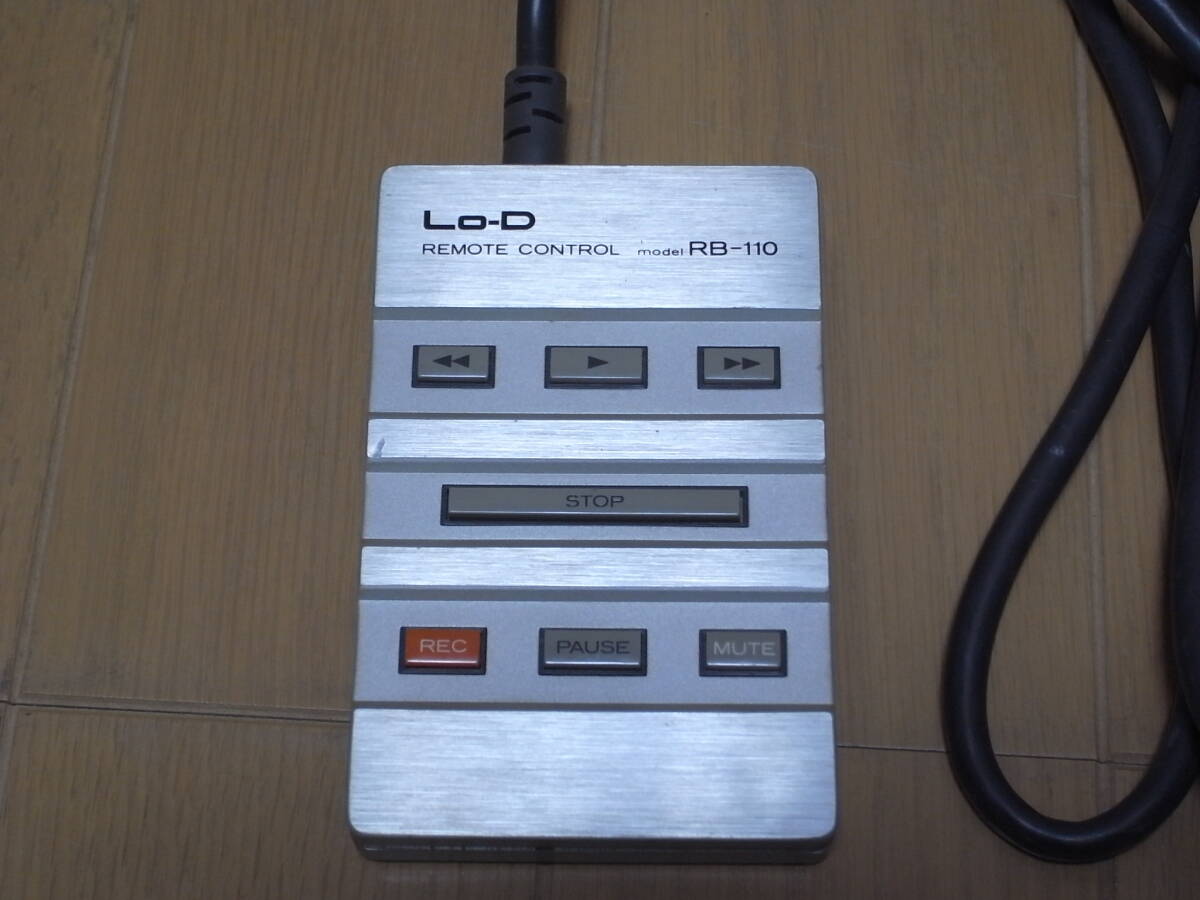 Lo-D　ローディー　カセットデッキ用ワイヤードリモコン　RB-110　美品
