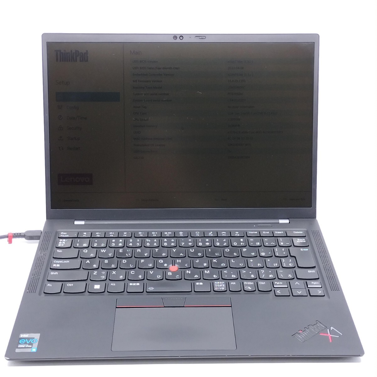 管理:AY-11622(196188)/ThinkPad X1 Carbon Gen9/i5/16GB/ジャンク品