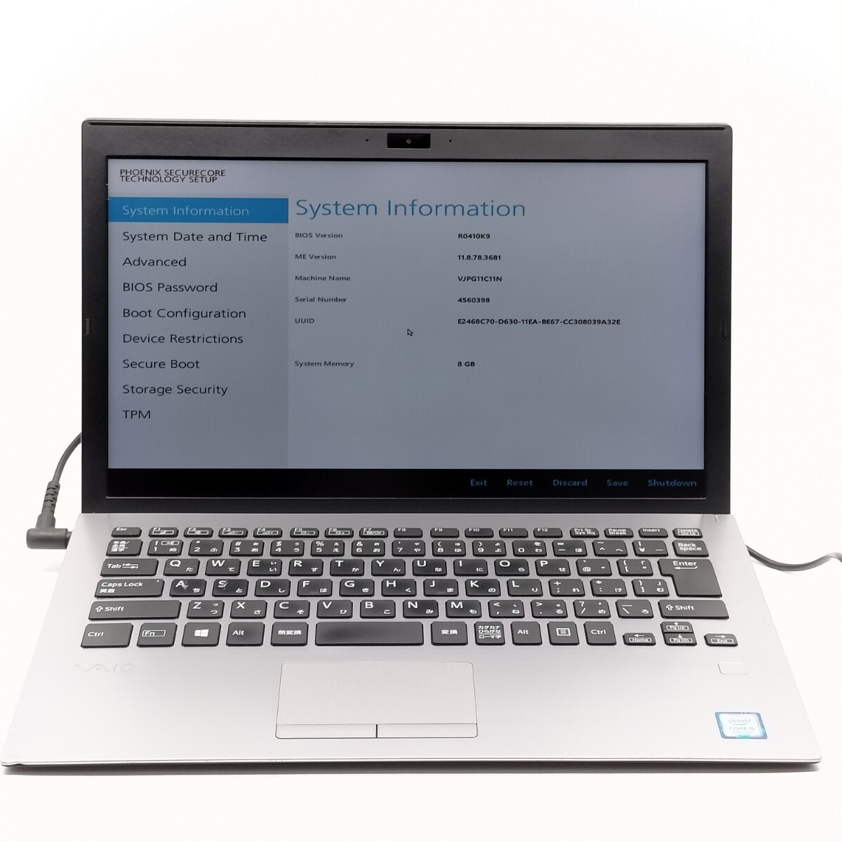 GA-11650(169991)/VAIO VJPG i5 8th/SSDなし/DDR8GB/ ジャンク品