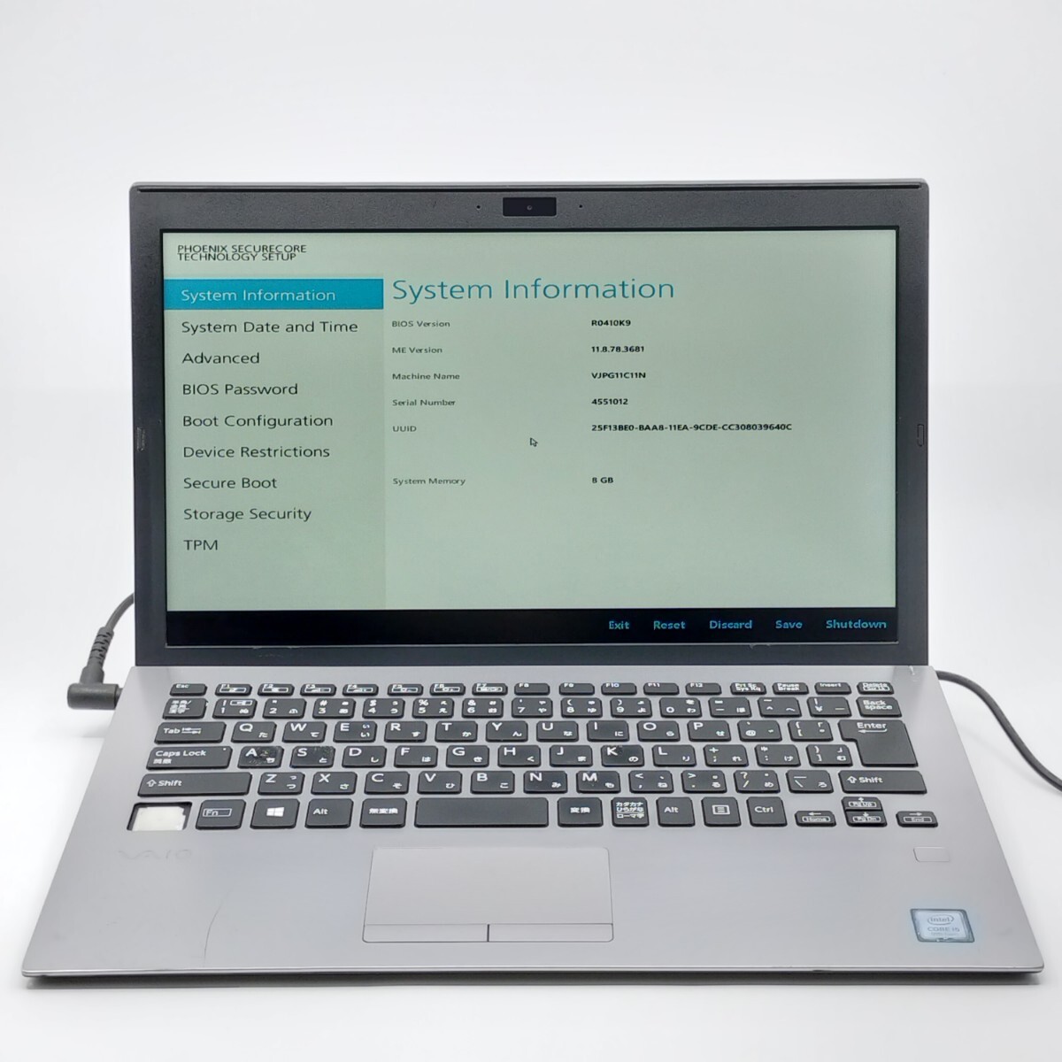 EC-11653(170026)/VAIO VJPG i5 8th/SSDなし/DDR8GB/ ジャンク品