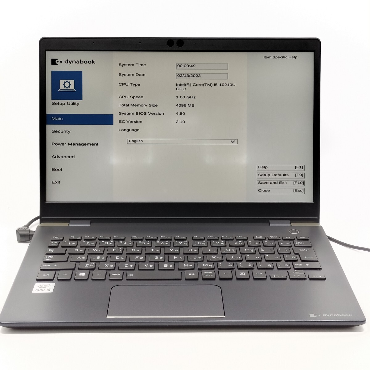 LQ-11668(257277)/TOSHIBA dynabook G83/i5-10210U/SSDなし/DDR4GB/OSなし/ジャンク品