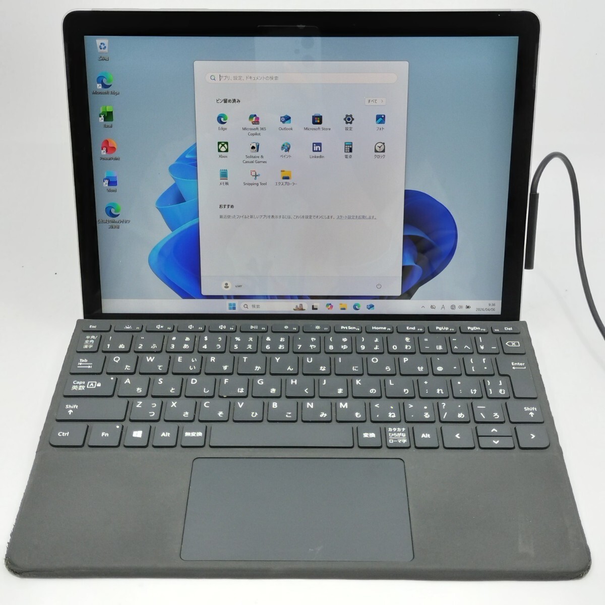 管理:WQ-11693(200729)/Surface Go 2/Intel Core m3-8100Y @ 1.10GHz/SSD128GB/DDR8GB/windows11/officeジャンク品