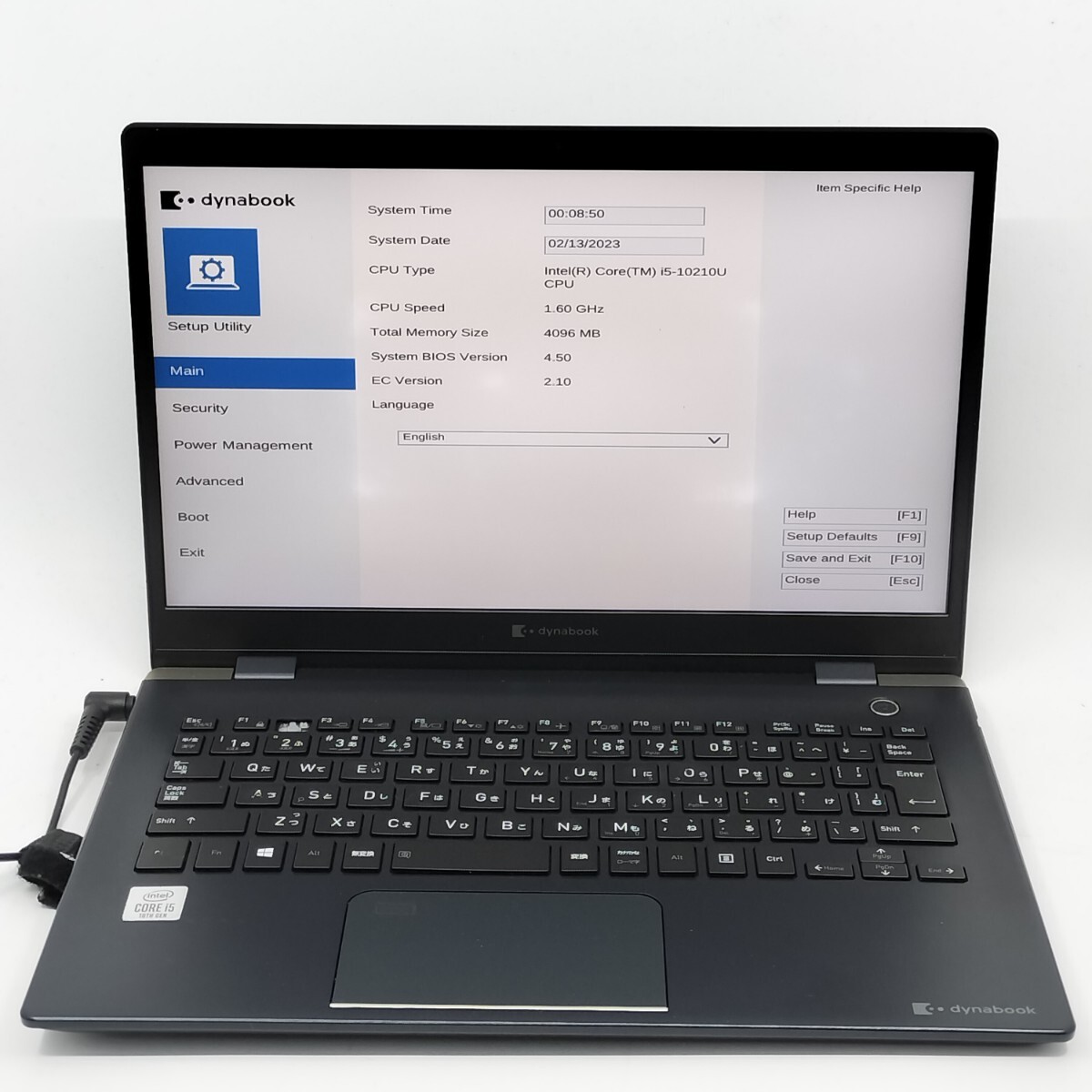 管理:LS-11773(243694)/dynabook G83/i5-10210U/SSDなし/DDR4GB/OSなし/ジャンク品