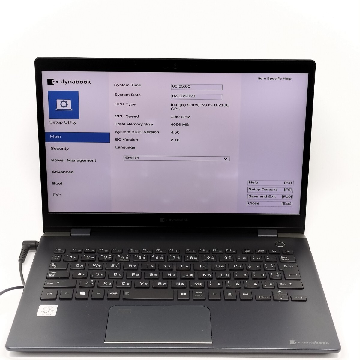 管理:WC-11779(229988)/dynabook G83/i5-10210U/SSDなし/DDR4GB/OSなし/ジャンク品