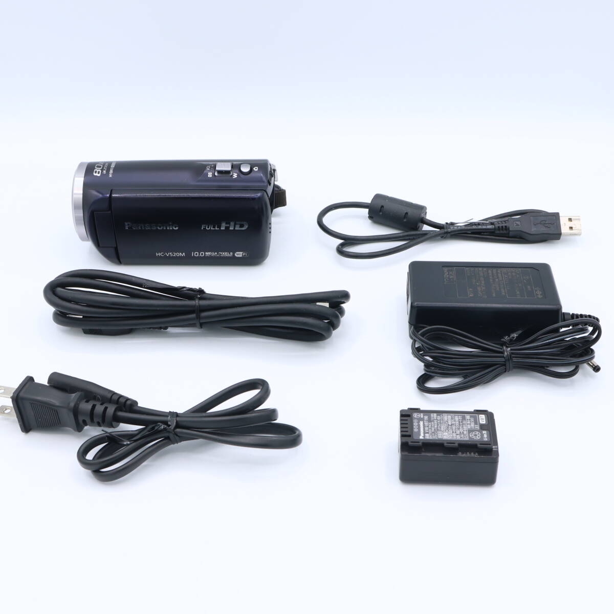 Panasonic パナソニック デジタルハイビジョンビデオカメラ V520 内蔵メモリー32GB ダークネイビー HC-V520M #251112_DP3KA002402