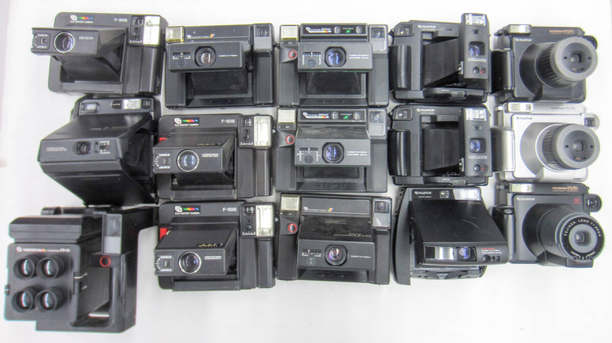 (6797K)ジャンクインスタント FUJI 富士 FOTORAMA 800AF 850E F-50S FUJIFILM 富士フイルム 90ACE ROBO ACE等 まとめて 大量セット15点 