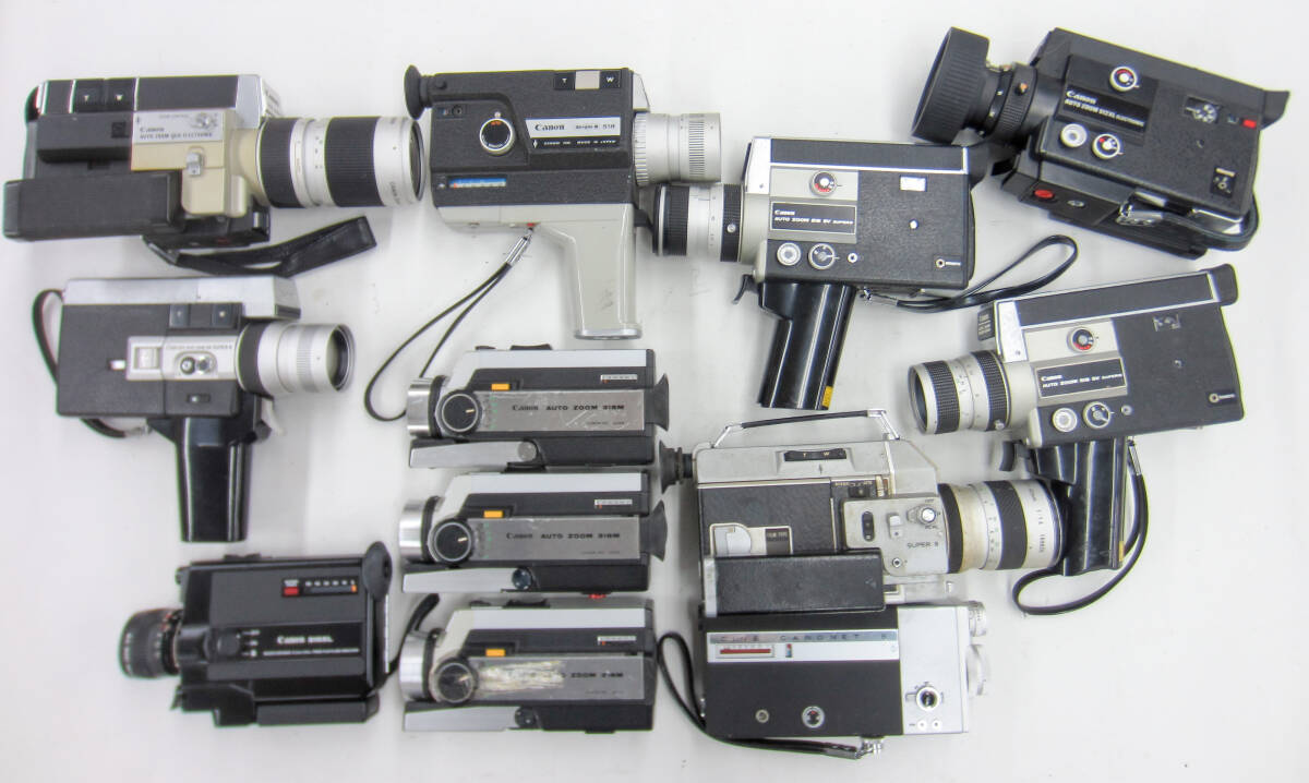 (6800K)ジャンク8mmCanonキヤノン AUTO ZOOM 318M 512XL 518 SUPER8 518SV CINE CANONET8 Single-8 518等まとめて大量セット12点 