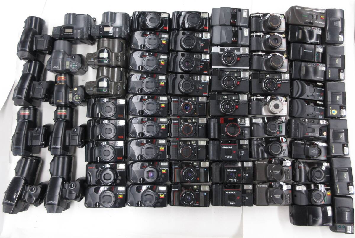 (6807N)ジャンク OLYMPUS izm220 PANORAMA zoom AZ-1 ZOOM AM-100 QD AF-1 QD SUPERzoom 700BF C-AF等オリンパス まとめてセット 70台 