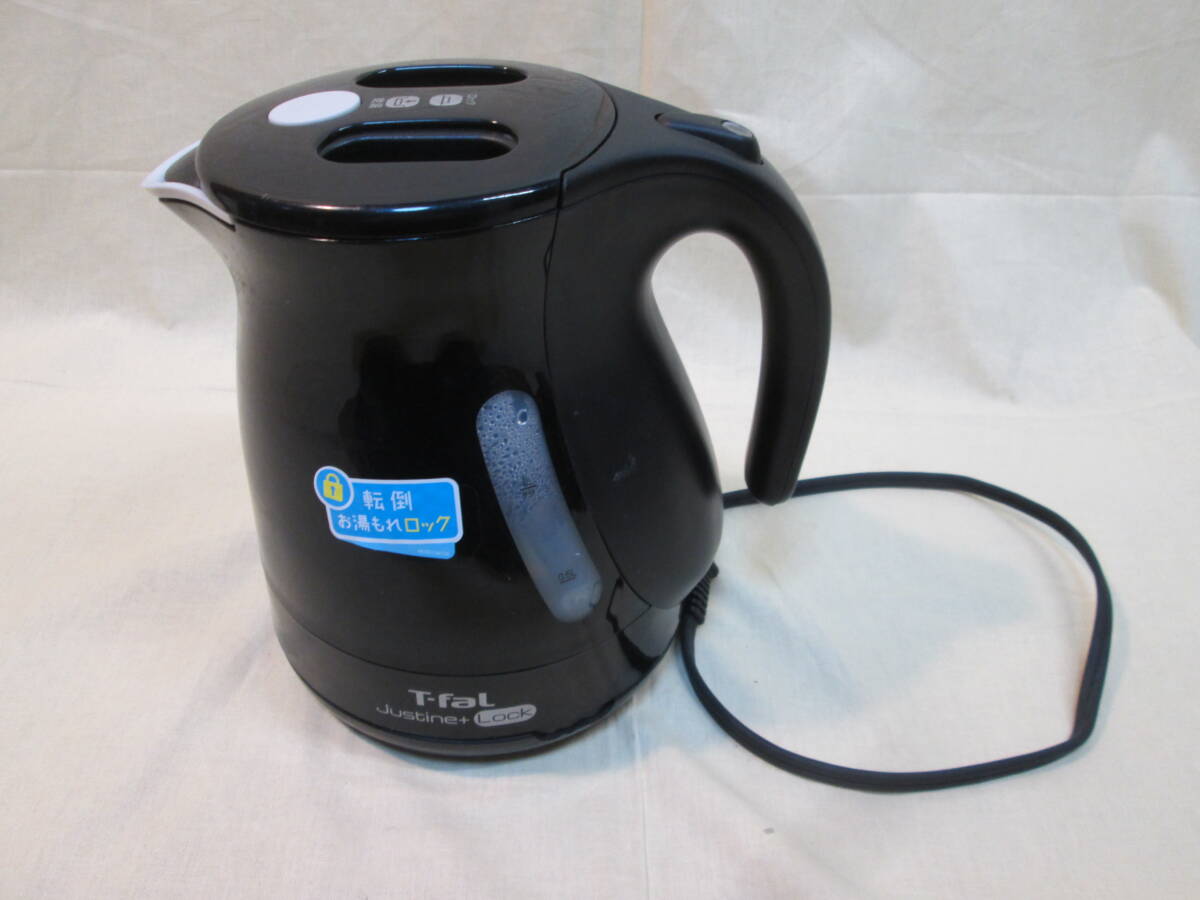 ● T-faL/ティファール 転倒 お湯漏れロック 電気ケトル Justine+ LOCK 1.0L KO4411JP 動作品 訳あり ●
