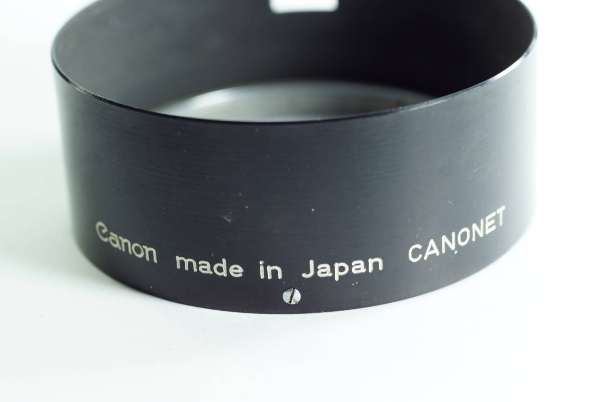 6A『おおむねキレイ』 Canon CANONET キャノン キャノネット用 メタルフード LENS HOOD SHADE