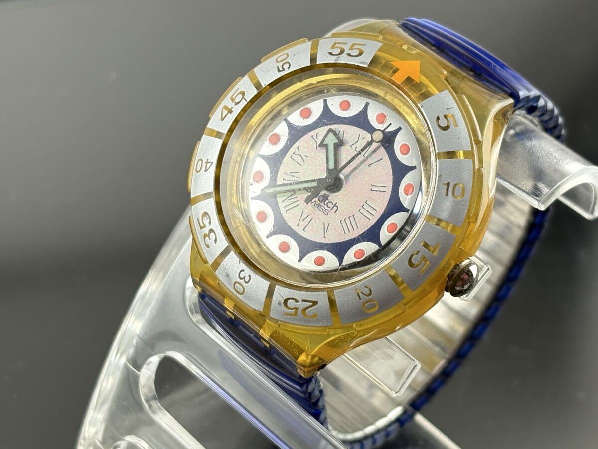 [B87]1円～☆メンズ腕時計 クォーツ スウォッチ swatch SWISS 動作品