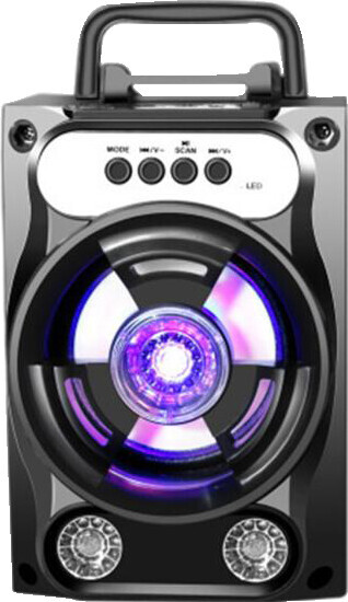 161【ブラック】充電機能付きワイヤレススピーカー USB充電式 ライト搭載 おしゃれ音楽プレーヤー コンパクト設計
