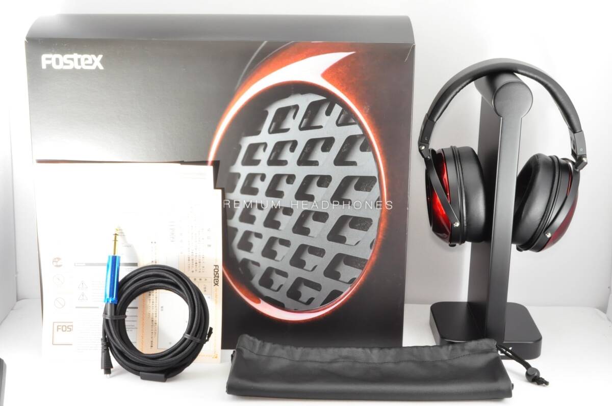 FOSTEX フォステクス TH909 ボルドー オープンダイナミック型ハイエンドプレミアムモデル ヘッドホン 水目桜漆塗仕様★元箱付き J069