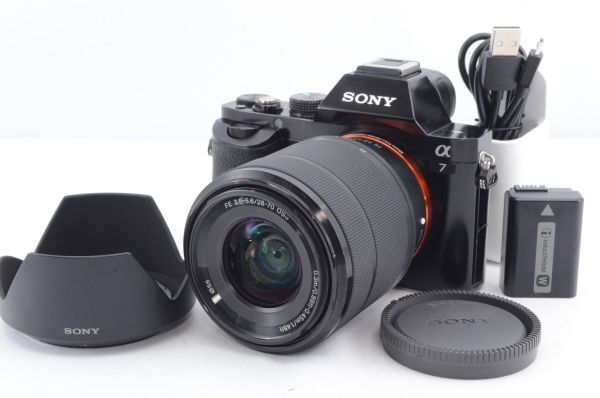 良品★SONY ソニー α7 ズームレンズキット ILCE-7K FE 28-70mm F3.5-5.6 付属 2470万画素 ミラーレス一眼カメラ R4970