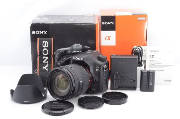 美品★SONY ソニー α77 II ズームレンズキット ILCA-77M2Q DT 16-50mm F2.8 SSM 2430万画素 APS-C デジタル一眼レフカメラ R3893