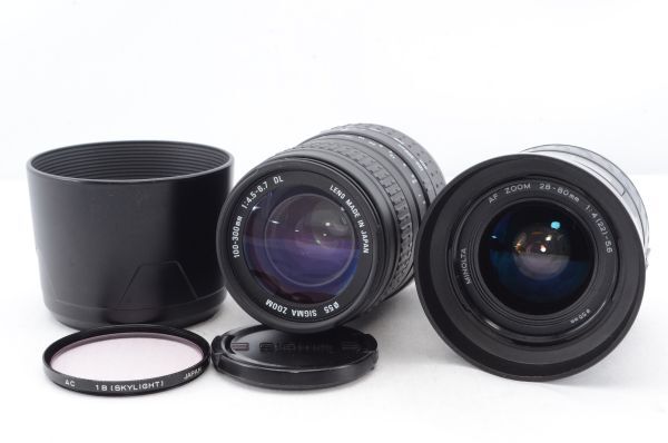 MINOLTA ミノルタ AF ZOOM 28-80mm F4-5.6 ＆ SIGMA シグマ ZOOM 100-300mm F4.5-6.7 ミノルタ MINOLTA用 ズームレンズ R5526