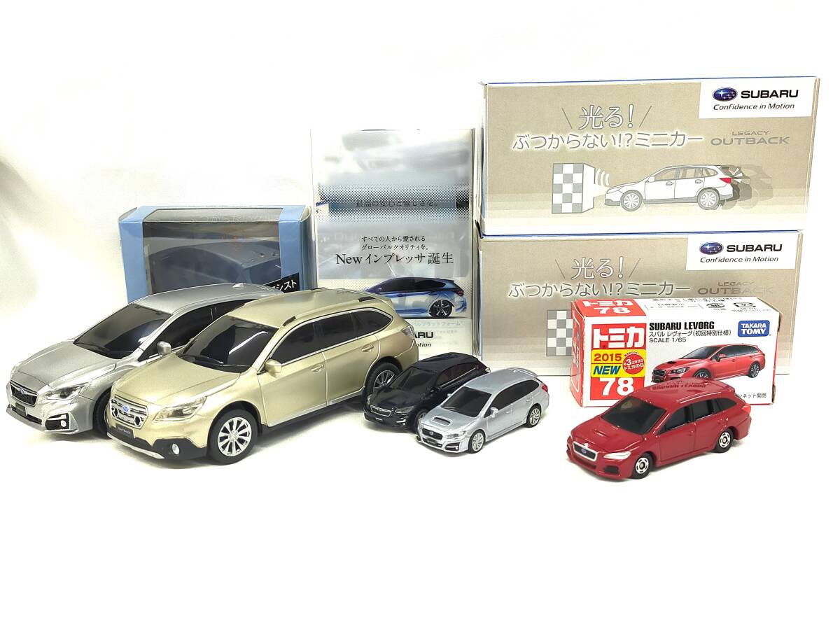 W● スバル SUBARU ミニカー レヴォーグ トミカ No.78 ノベルティ インプレッサ スポーツ レガシィ アウトバック フォレスター 5台セット　