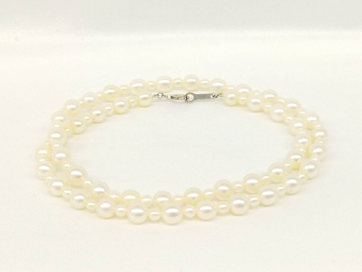 T● タサキ TASAKI 田崎真珠 留め具 K18WG 淡水パール ベビーパール ネックレス 総重量約12.2g