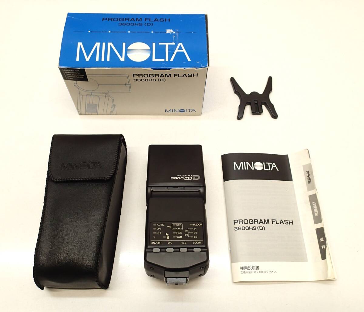 J660A　ミノルタ MINOLTA　ストロボ スピードライト フラッシュ　PROGRAM 3600HS(D)　通電・発光OK　現状品 詳しい動作未確認の為ジャンク 