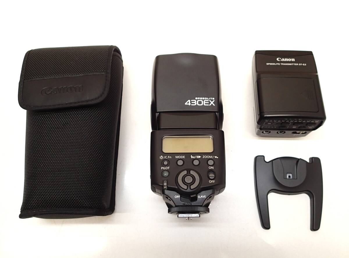 J655A　キャノン Canon　ストロボ 　・SPEEDLITE 430EX　・TRANSMITTER ST-E2　通電・発光OK　現状品 詳しい動作未確認の為ジャンク 