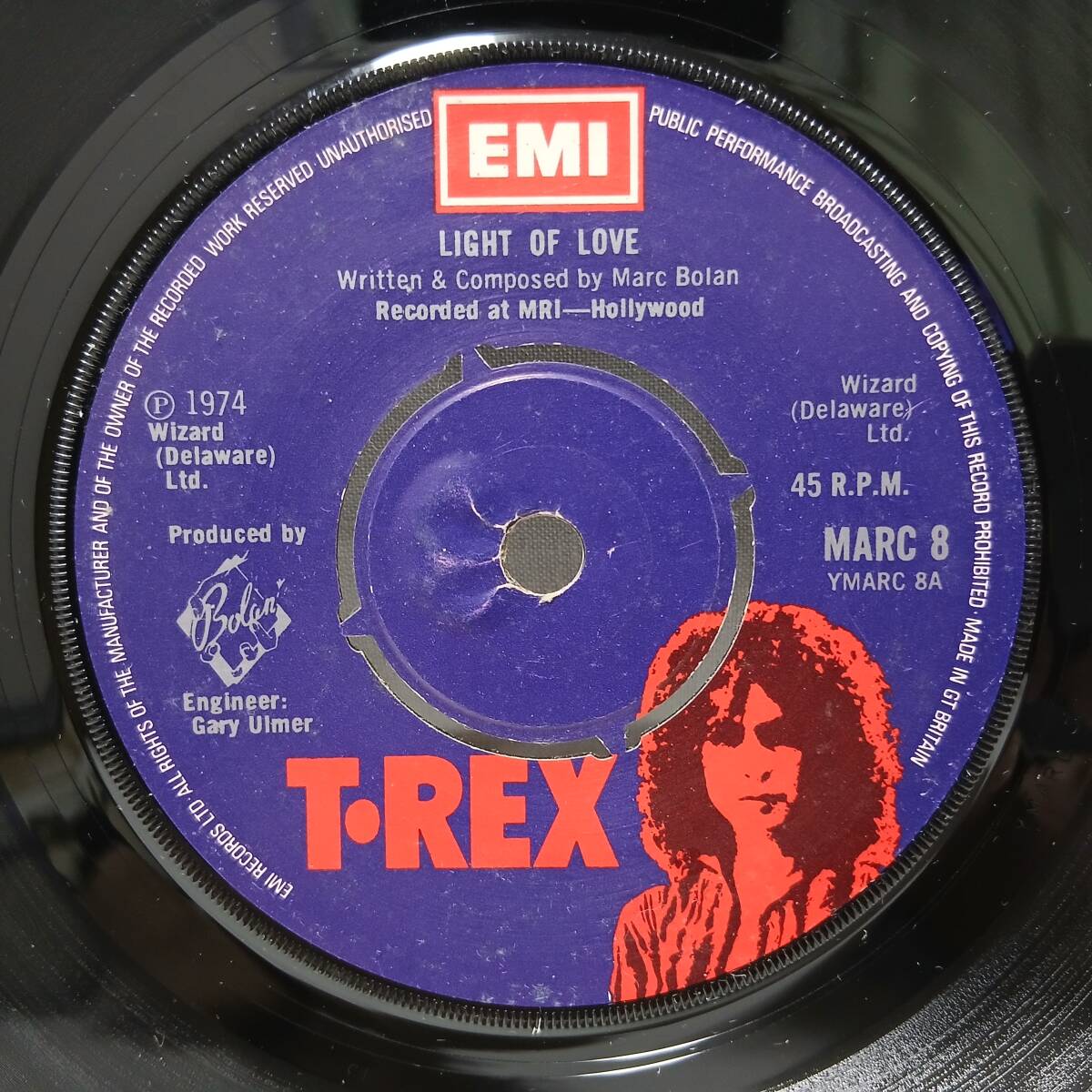 ▲英シングル▼T. REX▲LIGHT OF LOVE▼