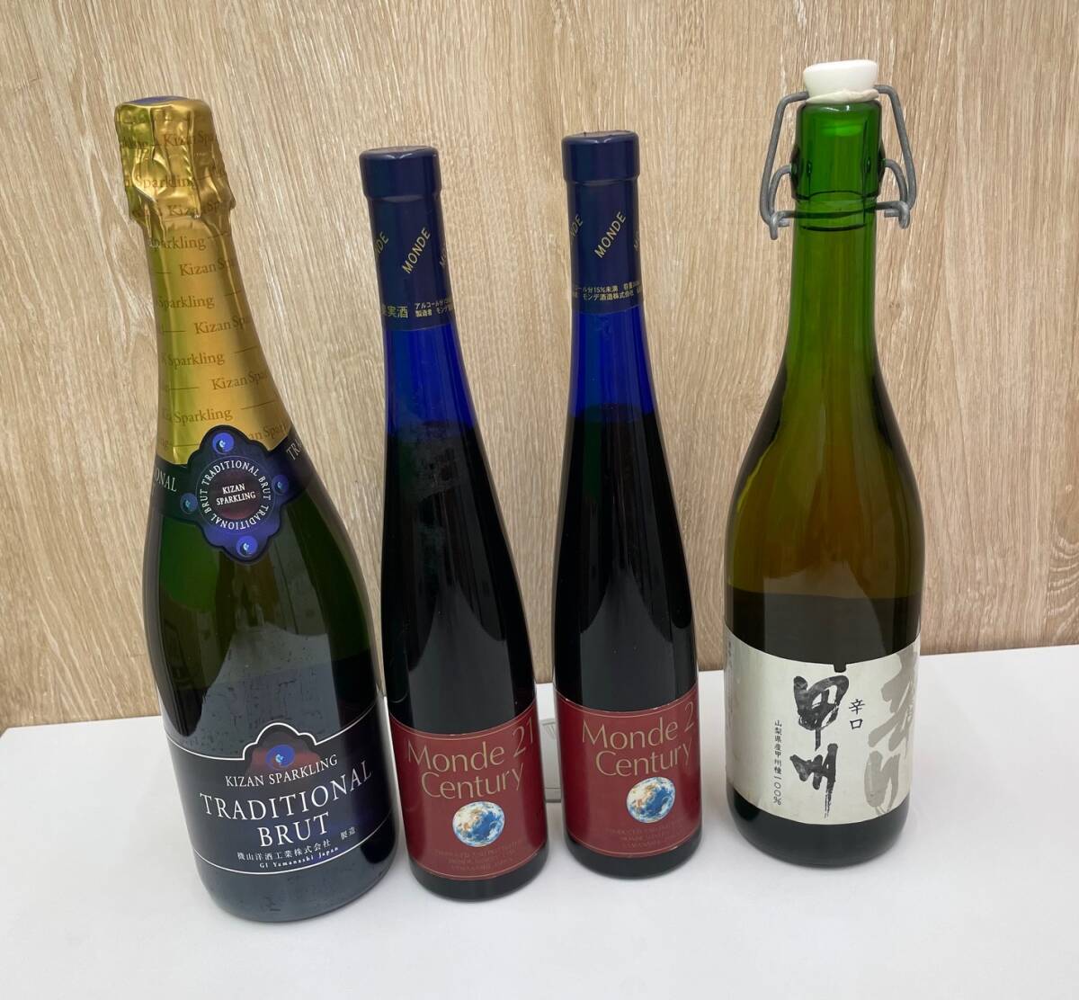 【BY】甲州ワイン・シャンパンまとめ　マルスワイン甲州辛口750ml　キザンスパークリング750ml　モンデルージュ360ml2本