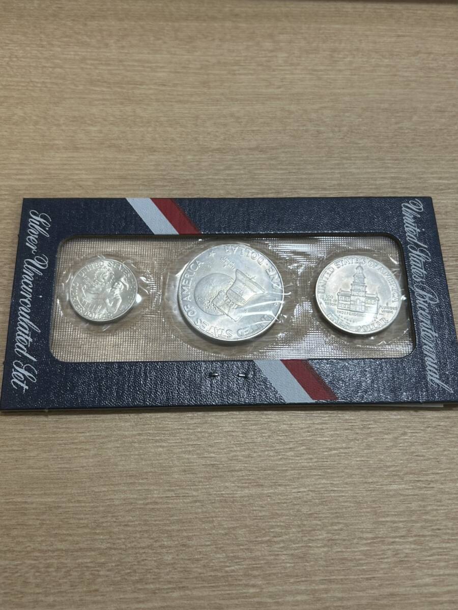 YF2946【1776-1976 アメリカ独立200年コインセット　銀貨】