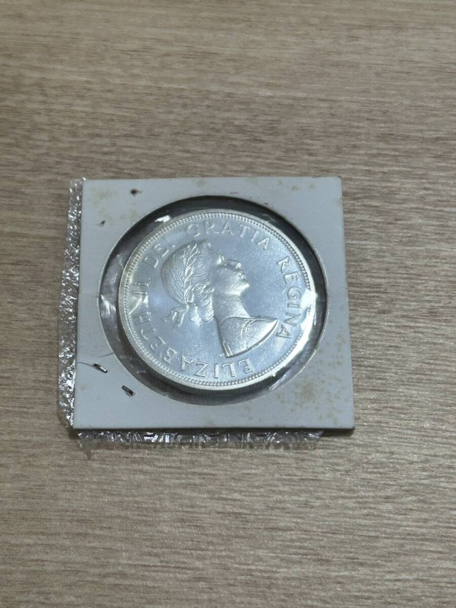 YF2945【カナダ 1964年 シャーロットタウン 100周年1ドル銀貨 】