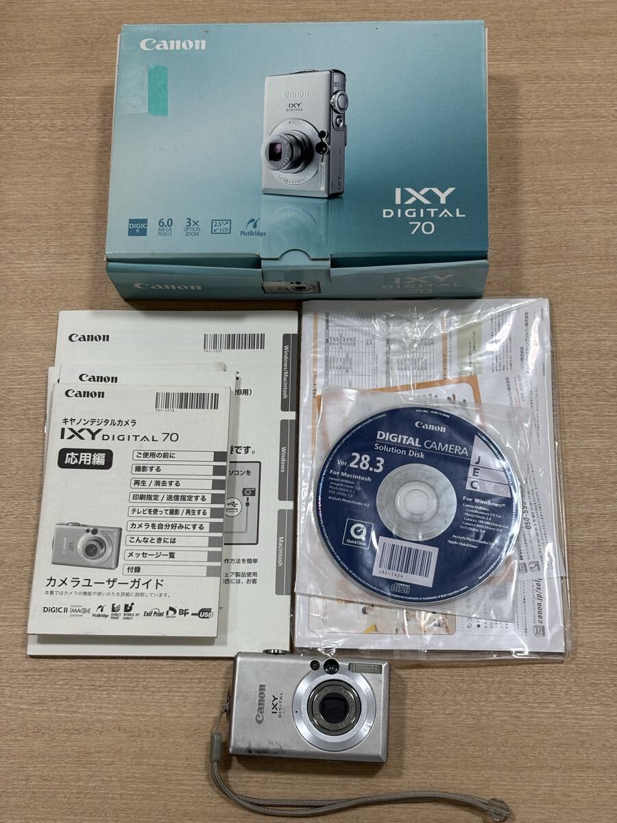 YF2942【Canon IXY DIGITAL70 シルバー　充電器欠品　動作確認済み】